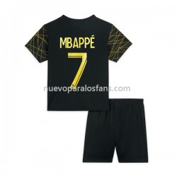Camiseta de Fútbol Paris Saint-Germain Mbappé 7 Niño Cuarto 2022-2023 Manga Corta