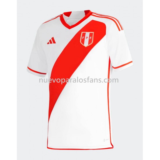 Camiseta de Fútbol Perú Hombre Casa 2023 Manga Corta