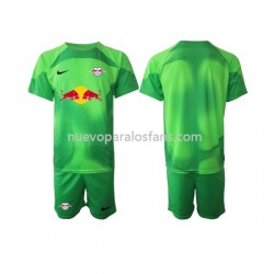Camiseta de Fútbol RB Leipzig Portero Niño Exterior 2022-2023 Manga Corta