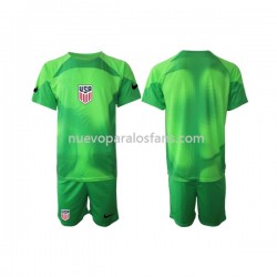 Camiseta de Fútbol Estados Unidos Portero Niño Cuarto Copa Mundial 2022 Manga Corta