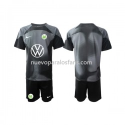Camiseta de Fútbol VfL Wolfsburg Portero Niño Casa 2022-2023 Manga Corta