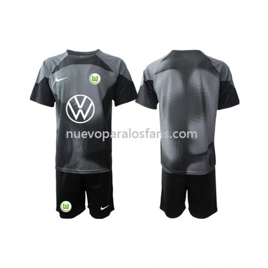 Camiseta de Fútbol VfL Wolfsburg Portero Niño Casa 2022-2023 Manga Corta