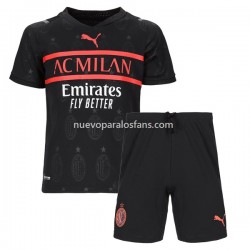 Camiseta de Fútbol AC Milan Niño Tercera 2021-2022 Manga Corta