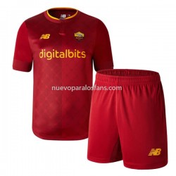 Camiseta de Fútbol AS Roma Niño Casa 2022-2023 Manga Corta