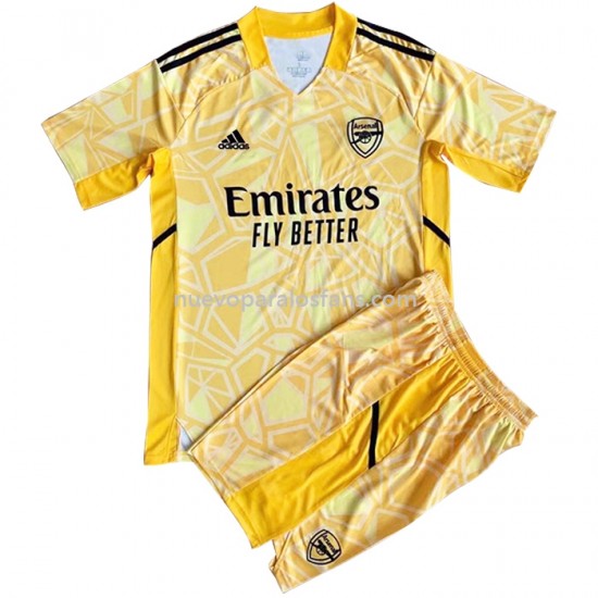 Camiseta de Fútbol Arsenal Portero Niño Casa 2022-2023 Manga Corta