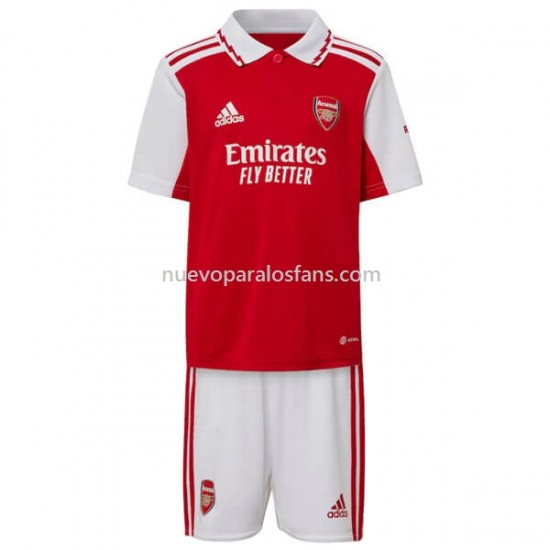 Camiseta de Fútbol Arsenal Niño Casa 2022-2023 Manga Corta