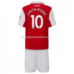 Camiseta de Fútbol Arsenal Smith Rowe 10 Niño Casa 2022-2023 Manga Corta