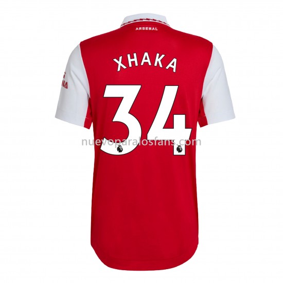 Camiseta de Fútbol Arsenal Xhaka 34 Casa 2022-2023 Manga Corta