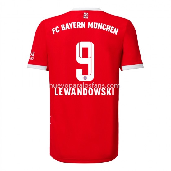 Camiseta de Fútbol Bayern de Múnich Lewandowski 9 Casa 2022-2023 Manga Corta