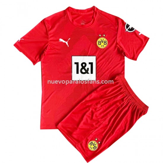 Camiseta de Fútbol Borussia Dortmund Portero Niño Casa 2022-2023 Manga Corta