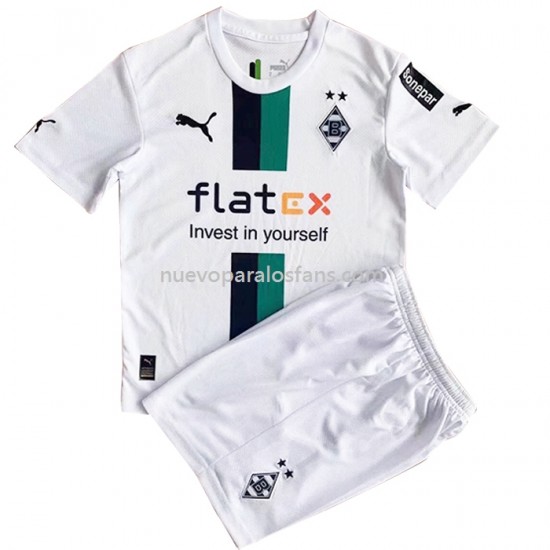 Camiseta de Fútbol Borussia Mönchengladbach Niño Casa 2022-2023 Manga Corta