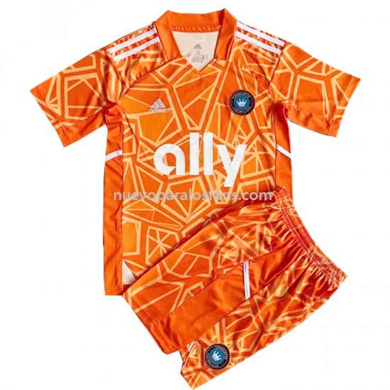 Camiseta de Fútbol Charlotte FC Portero Niño Exterior 2022-2023 Manga Corta