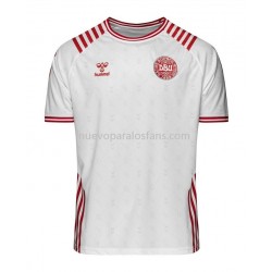 Camiseta de Fútbol Dinamarca Exterior Copa Mundial 2022 Manga Corta