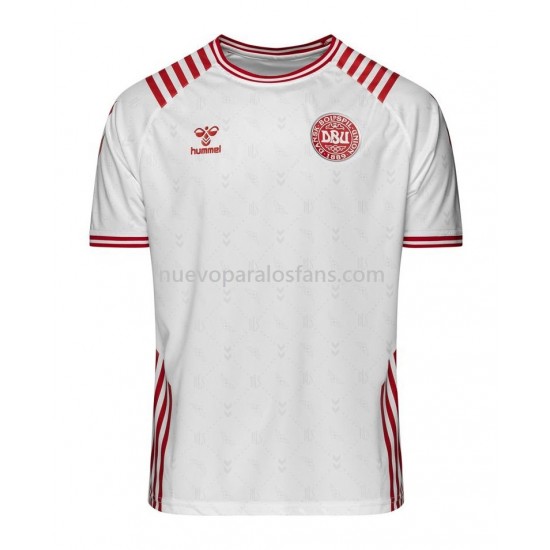 Camiseta de Fútbol Dinamarca Exterior Copa Mundial 2022 Manga Corta