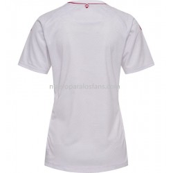 Camiseta de Fútbol Dinamarca Mujer Exterior 2022 Manga Corta