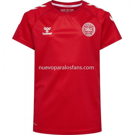 Camiseta de Fútbol Dinamarca Mujer Casa 2022 Manga Corta