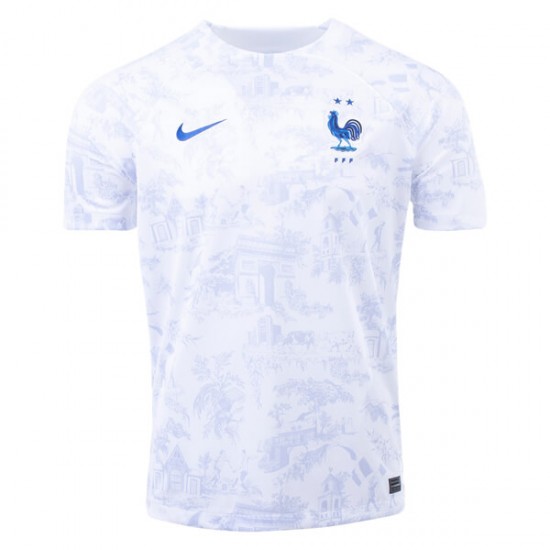 Camiseta de Fútbol Francia Exterior Copa Mundial 2022 Manga Corta