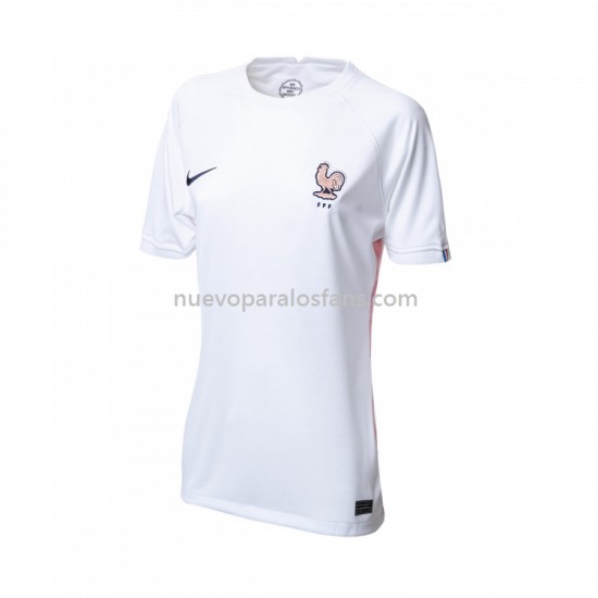 Camiseta de Fútbol Francia Mujer Exterior 2022 Manga Corta