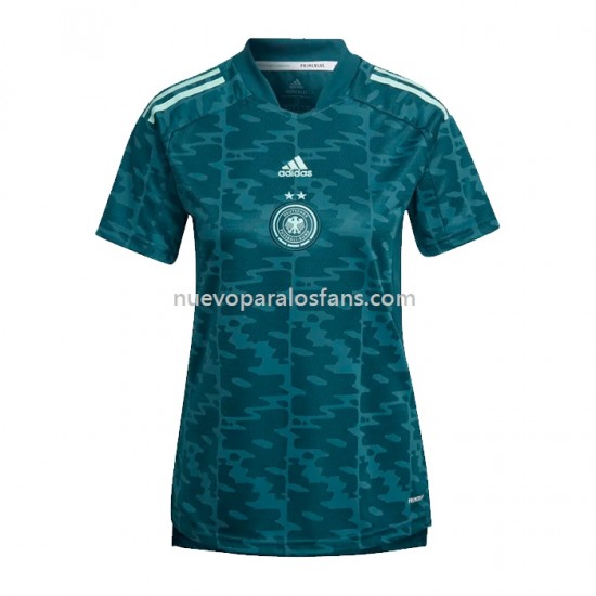 Camiseta de Fútbol Alemania Mujer Exterior 2022 Manga Corta