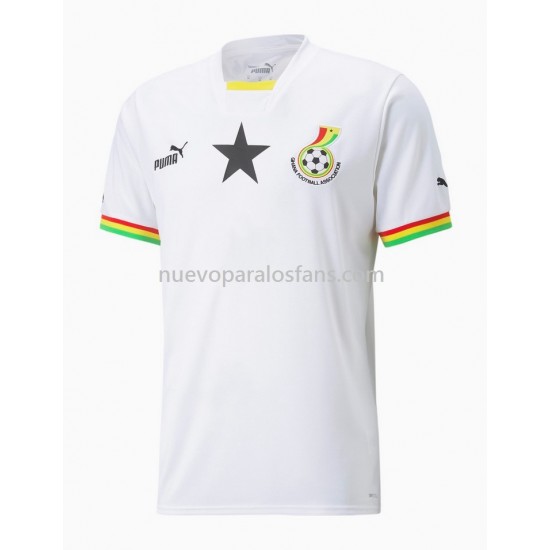 Camiseta de Fútbol Ghana Casa Copa Mundial 2022 Manga Corta