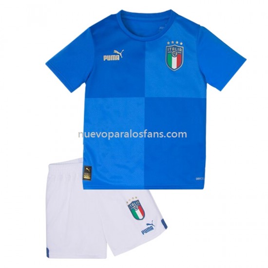 Camiseta de Fútbol Italia Niño Casa 2022 Manga Corta