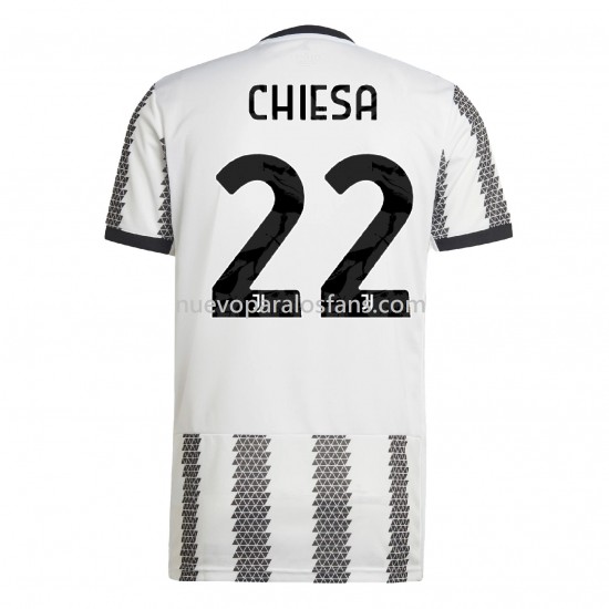 Camiseta de Fútbol Juventus Chiesa 22 Casa 2022-2023 Manga Corta