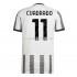 Camiseta de Fútbol Juventus Cuadrado 11 Casa 2022-2023 Manga Corta