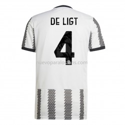 Camiseta de Fútbol Juventus De Ligt 4 Casa 2022-2023 Manga Corta