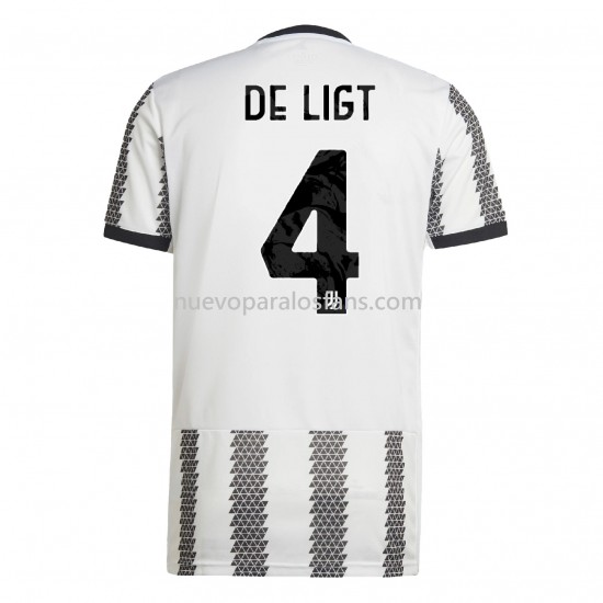 Camiseta de Fútbol Juventus De Ligt 4 Casa 2022-2023 Manga Corta