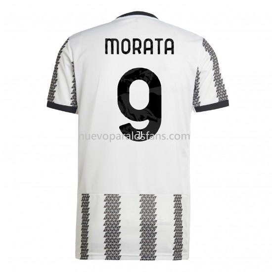 Camiseta de Fútbol Juventus Morata 9 Casa 2022-2023 Manga Corta