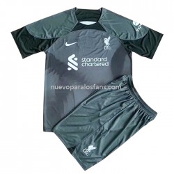 Camiseta de Fútbol Liverpool Portero Niño Exterior 2022-2023 Manga Corta