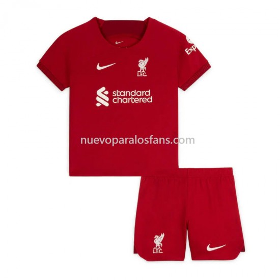 Camiseta de Fútbol Liverpool Niño Casa 2022-2023 Manga Corta