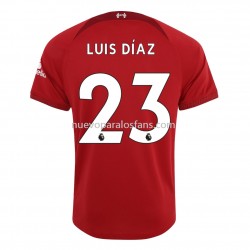 Camiseta de Fútbol Liverpool Diaz 23 Casa 2022-2023 Manga Corta