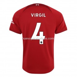 Camiseta de Fútbol Liverpool Virgil 4 Casa 2022-2023 Manga Corta