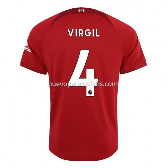 Camiseta de Fútbol Liverpool Virgil 4 Casa 2022-2023 Manga Corta