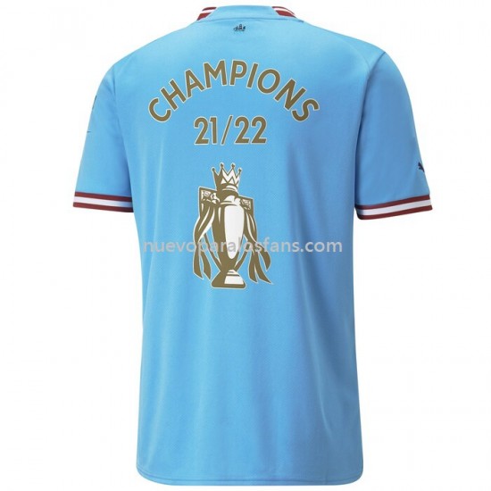 Camiseta de Fútbol Manchester City Champion Casa 2022-2023 Manga Corta