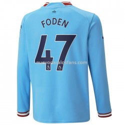 Camiseta de Fútbol Manchester City Foden 47 Casa 2022-2023 Manga Larga