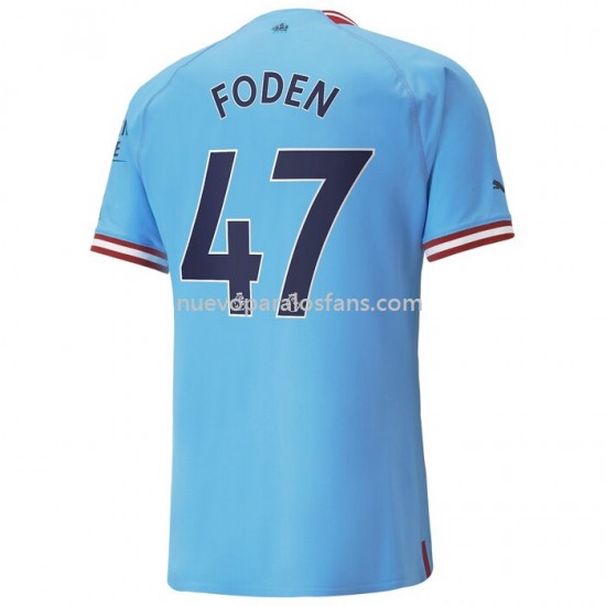 Camiseta de Fútbol Manchester City Foden 47 Casa 2022-2023 Manga Corta