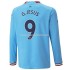 Camiseta de Fútbol Manchester City G.Jesus 9 Casa 2022-2023 Manga Larga