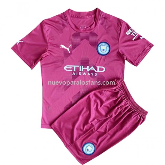Camiseta de Fútbol Manchester City Portero Niño Casa 2022-2023 Manga Corta