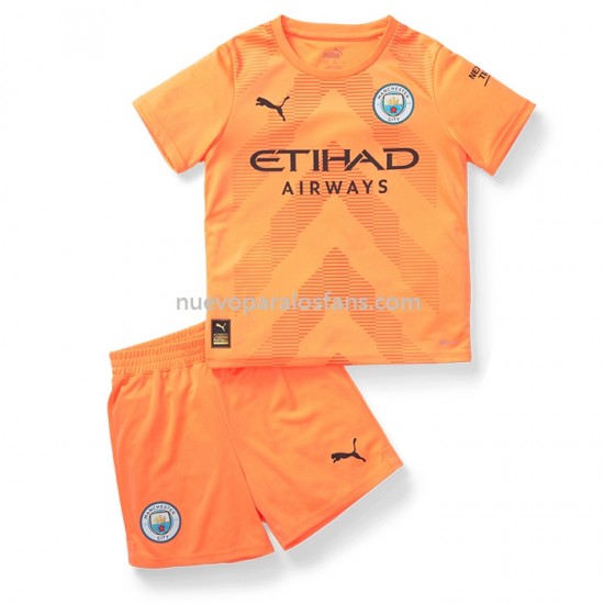 Camiseta de Fútbol Manchester City Portero Niño Tercera 2022-2023 Manga Corta