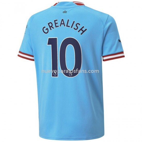 Camiseta de Fútbol Manchester City Grealish 10 Casa 2022-2023 Manga Corta