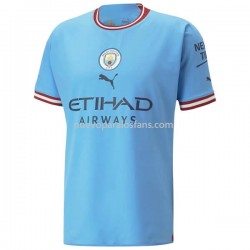 Camiseta de Fútbol Manchester City Casa 2022-2023 Manga Corta