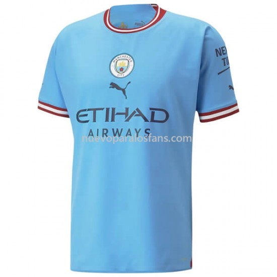 Camiseta de Fútbol Manchester City Casa 2022-2023 Manga Corta