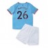 Camiseta de Fútbol Manchester City Mahrez 26 Niño Casa 2022-2023 Manga Corta