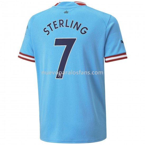 Camiseta de Fútbol Manchester City Sterling 7 Casa 2022-2023 Manga Corta