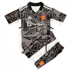 Camiseta de Fútbol Manchester United Portero Niño Exterior 2022-2023 Manga Corta