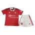 Camiseta de Fútbol Manchester United Niño Casa 2022-2023 Manga Corta