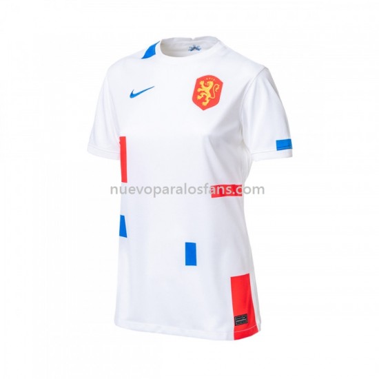 Camiseta de Fútbol Países Bajos Mujer Exterior 2022 Manga Corta