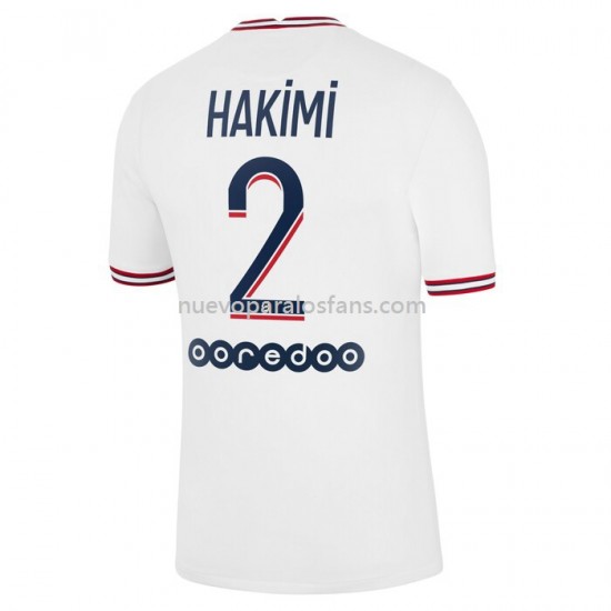 Camiseta de Fútbol Paris Saint-Germain Hakimi 2 Cuarto 2021-2022 Manga Corta